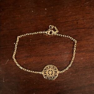 Elegant Gold Plated Filigree Chain Bracelet
